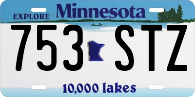 MN license plate 753STZ