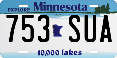 MN license plate 753SUA