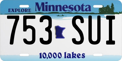 MN license plate 753SUI