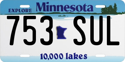 MN license plate 753SUL