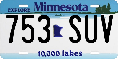 MN license plate 753SUV