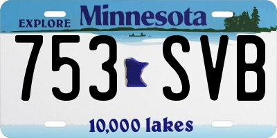 MN license plate 753SVB