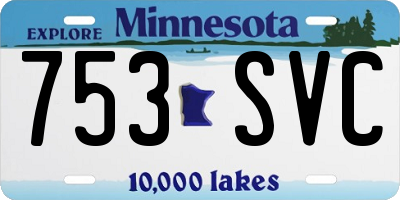 MN license plate 753SVC
