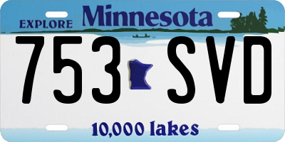 MN license plate 753SVD