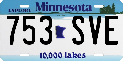 MN license plate 753SVE