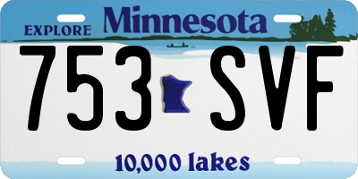 MN license plate 753SVF