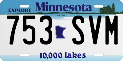 MN license plate 753SVM