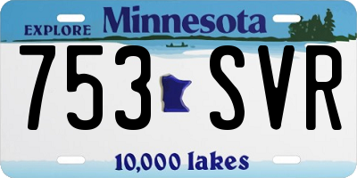 MN license plate 753SVR