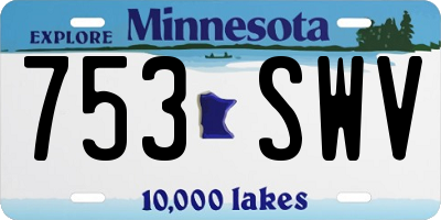 MN license plate 753SWV