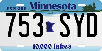 MN license plate 753SYD