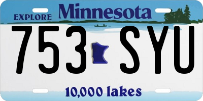 MN license plate 753SYU