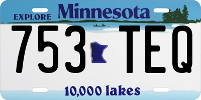 MN license plate 753TEQ