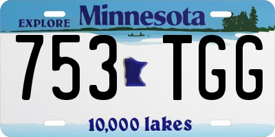 MN license plate 753TGG