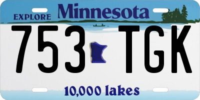 MN license plate 753TGK