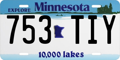 MN license plate 753TIY