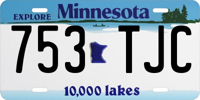 MN license plate 753TJC