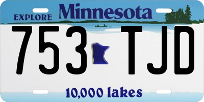 MN license plate 753TJD
