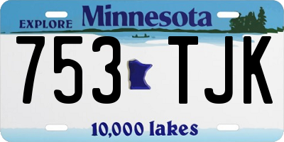 MN license plate 753TJK