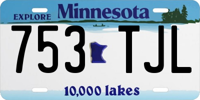 MN license plate 753TJL