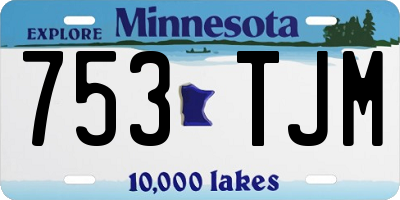 MN license plate 753TJM