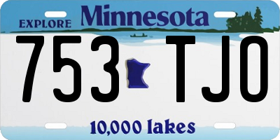 MN license plate 753TJO