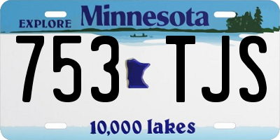 MN license plate 753TJS