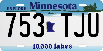 MN license plate 753TJU