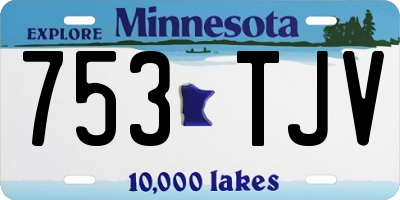 MN license plate 753TJV