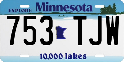 MN license plate 753TJW