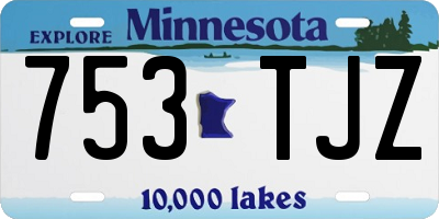 MN license plate 753TJZ