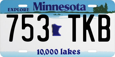 MN license plate 753TKB