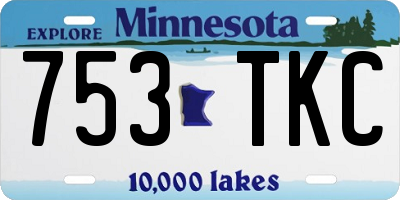 MN license plate 753TKC