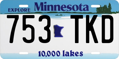 MN license plate 753TKD