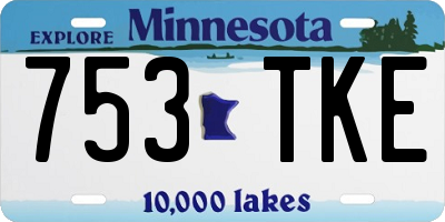 MN license plate 753TKE