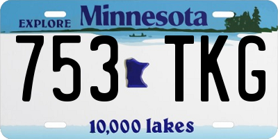MN license plate 753TKG