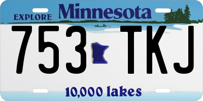 MN license plate 753TKJ