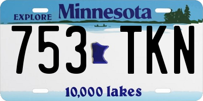 MN license plate 753TKN