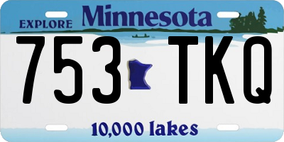 MN license plate 753TKQ