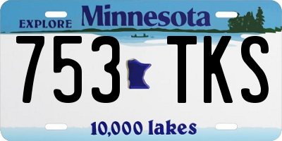 MN license plate 753TKS