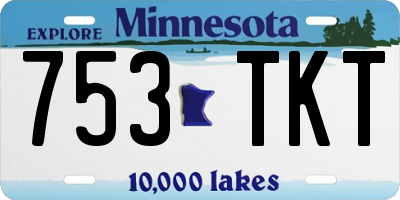 MN license plate 753TKT