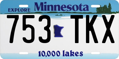 MN license plate 753TKX