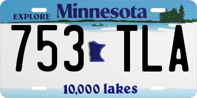 MN license plate 753TLA
