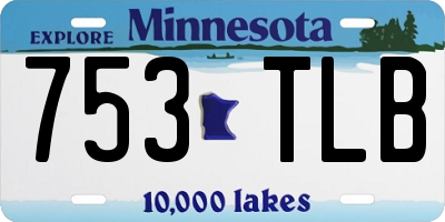 MN license plate 753TLB