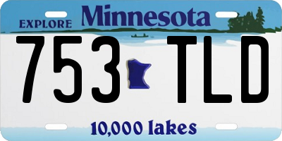 MN license plate 753TLD