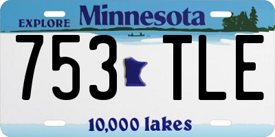 MN license plate 753TLE