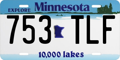 MN license plate 753TLF