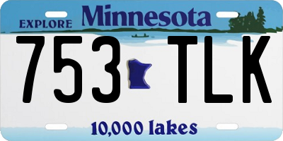 MN license plate 753TLK
