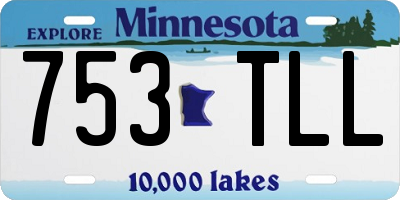 MN license plate 753TLL