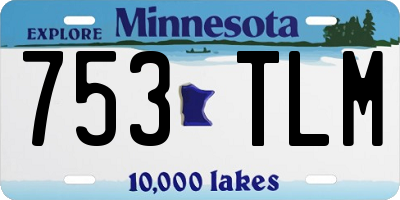 MN license plate 753TLM
