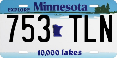 MN license plate 753TLN